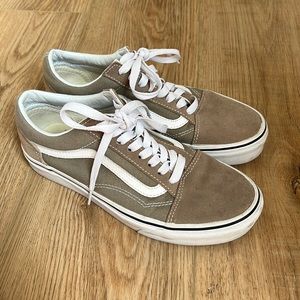 Taupe vans size 8 womens